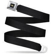 Chevy Bowtie Full Color Black/Gold Seatbelt Belt - Black Webbing Seatbelt Belts GM General Motors   