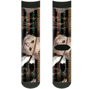 Sock Pair - Polyester - Dream Catcher Cats - CREW Socks Buckle-Down   