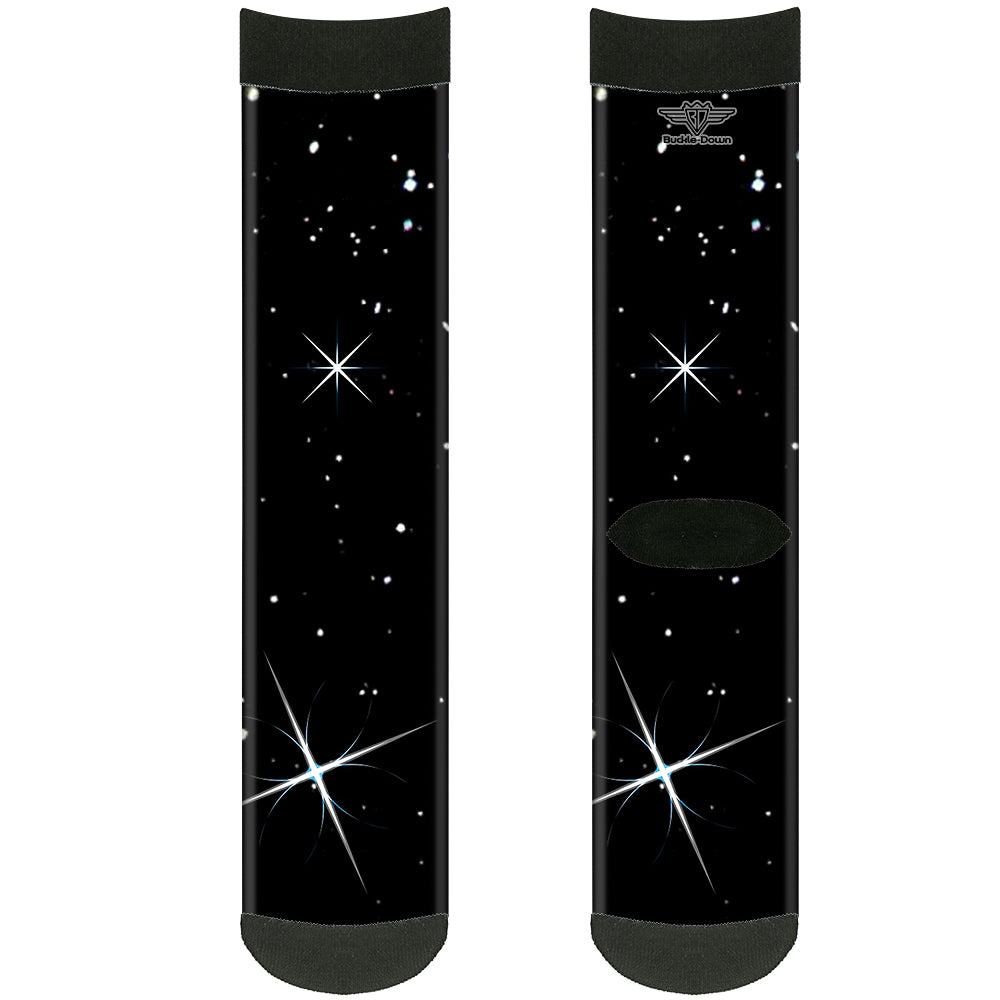 Sock Pair - Polyester - Deep Space Black/White - CREW Socks Buckle-Down   