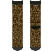 Sock Pair - Polyester - Leopard Brown - CREW Socks Buckle-Down   