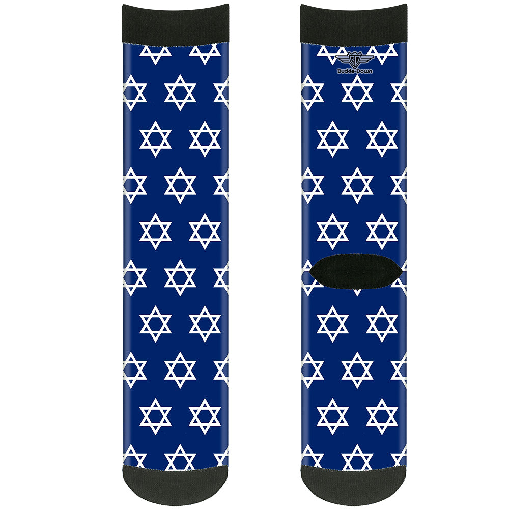 Sock Pair - Polyester - Star of David - CREW Socks Buckle-Down   