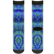 Sock Pair - Polyester - Tie Dye Green/Blue/Purple - CREW Socks Buckle-Down   