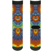 Sock Pair - Polyester - Tie Dye Swirl Multi Color - CREW Socks Buckle-Down   
