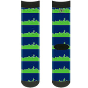 Sock Pair - Polyester - Seattle Skyline Navy/Gray/Green - CREW Socks Buckle-Down   