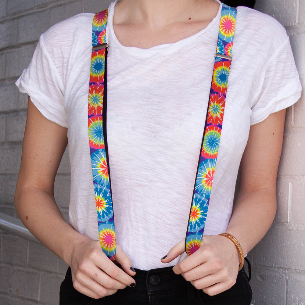 Suspenders - 1.0" - 70's Tie Dye Suspenders Buckle-Down   