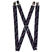 Suspenders - 1.0" - 3-D Glasses Black Suspenders Buckle-Down   