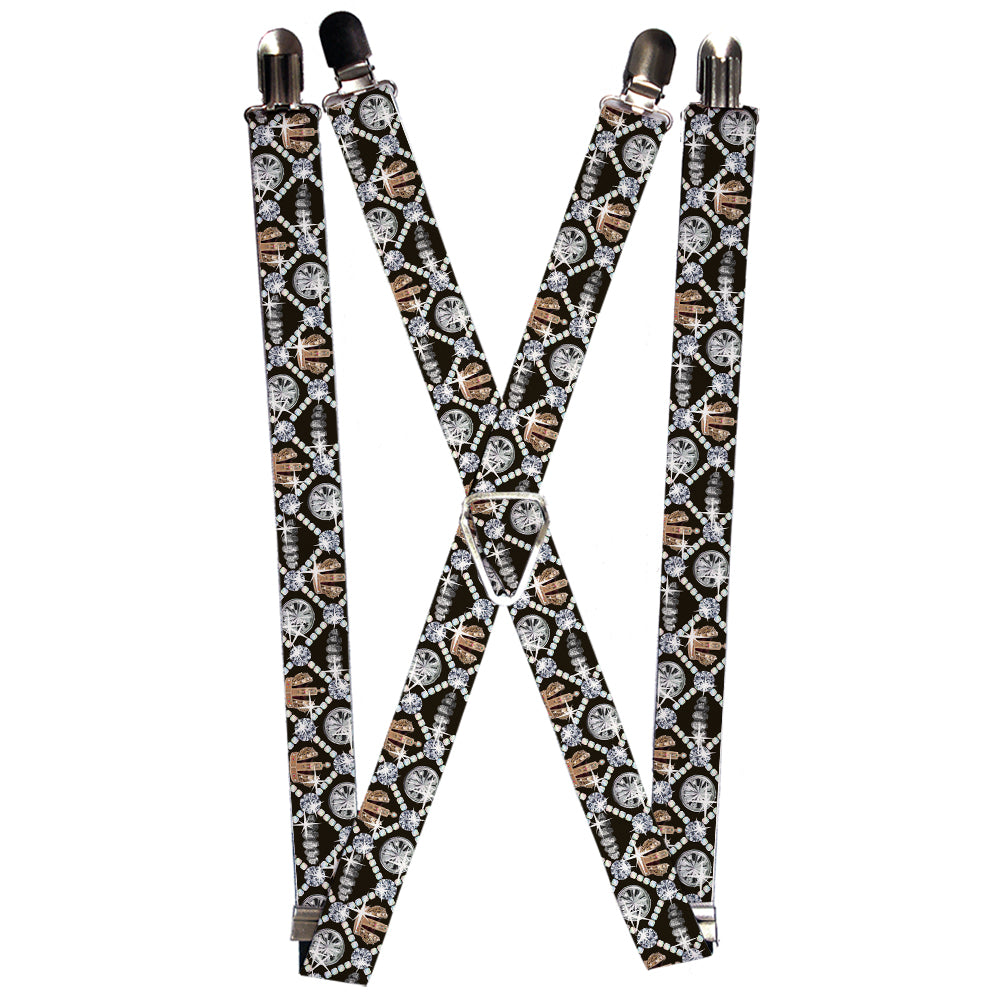 Suspenders - 1.0" - Bling Suspenders Buckle-Down   