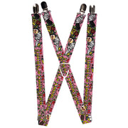 Suspenders - 1.0" - Born to Raise Hell Pink Suspenders Buckle-Down   