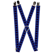 Suspenders - 1.0" - Buffalo Plaid Black/Blue Suspenders Buckle-Down   