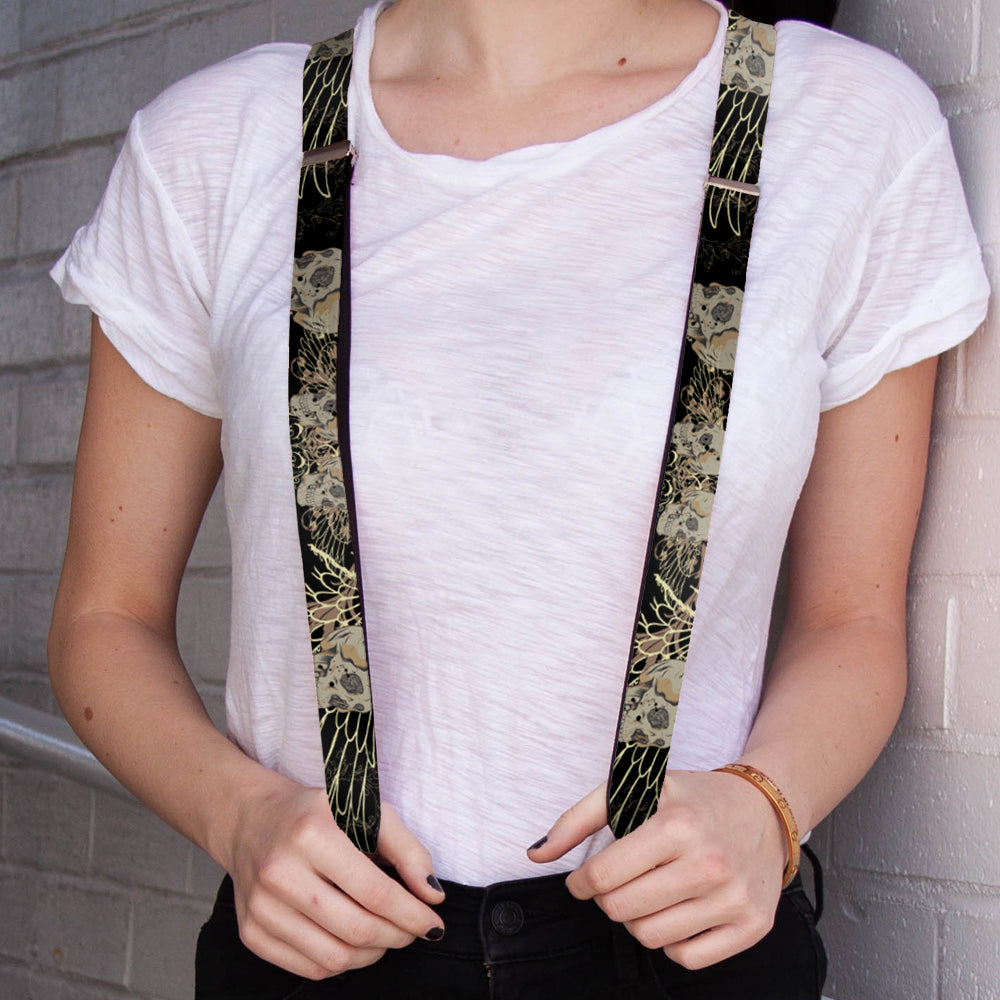 Suspenders - 1.0" - BD Die Hard Skull 02 Suspenders Buckle-Down   