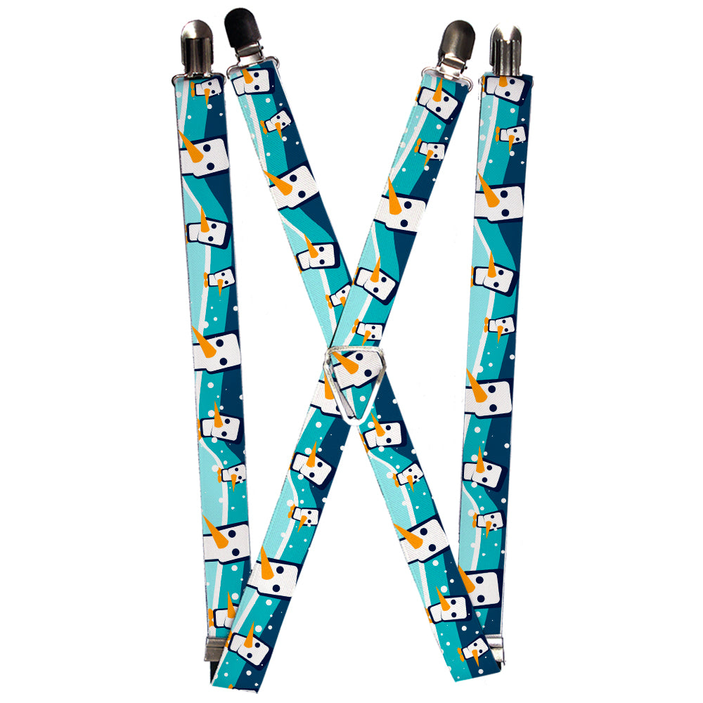 Suspenders - 1.0" - Block Penguins Navy Suspenders Buckle-Down   