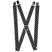 Suspenders - 1.0" - Checker Weathered Black/Gray Suspenders Buckle-Down   