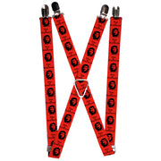 Suspenders - 1.0" - Che Red/Black Suspenders Buckle-Down   
