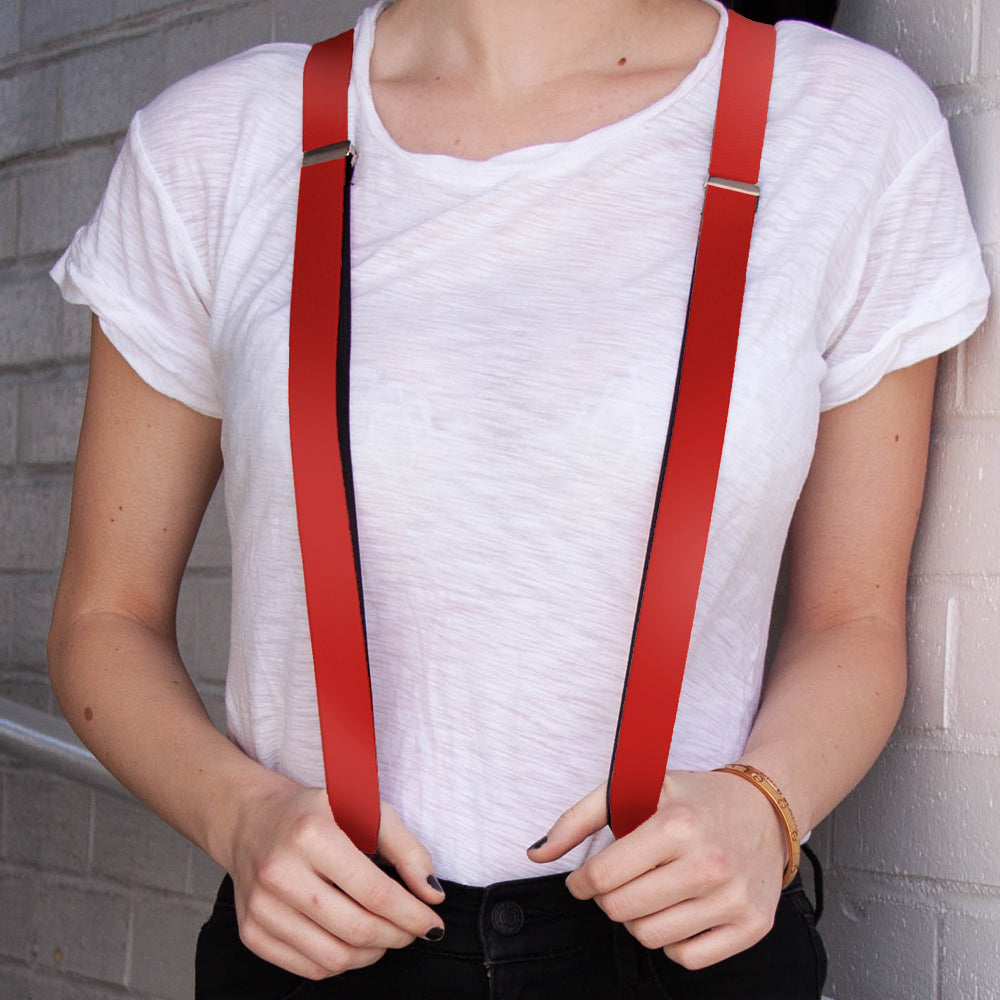 Suspenders - 1.0" - Christmas Red Suspenders Buckle-Down   