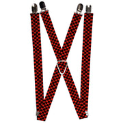 Suspenders - 1.0" - Checker Weathered Black/Red Suspenders Buckle-Down   