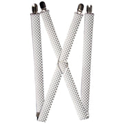 Suspenders - 1.0" - Checker Black/White Fade Out Suspenders Buckle-Down   