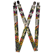 Suspenders - 1.0" - Death or Glory Gray Suspenders Buckle-Down   
