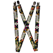 Suspenders - 1.0" - Death or Glory Black Suspenders Buckle-Down   