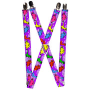 Suspenders - 1.0" - Dinosaur Cartoon Suspenders Buckle-Down   