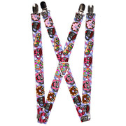 Suspenders - 1.0" - Donuts & Coffee Cartoon Suspenders Buckle-Down   