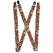 Suspenders - 1.0" - Dragons Tan Suspenders Buckle-Down   