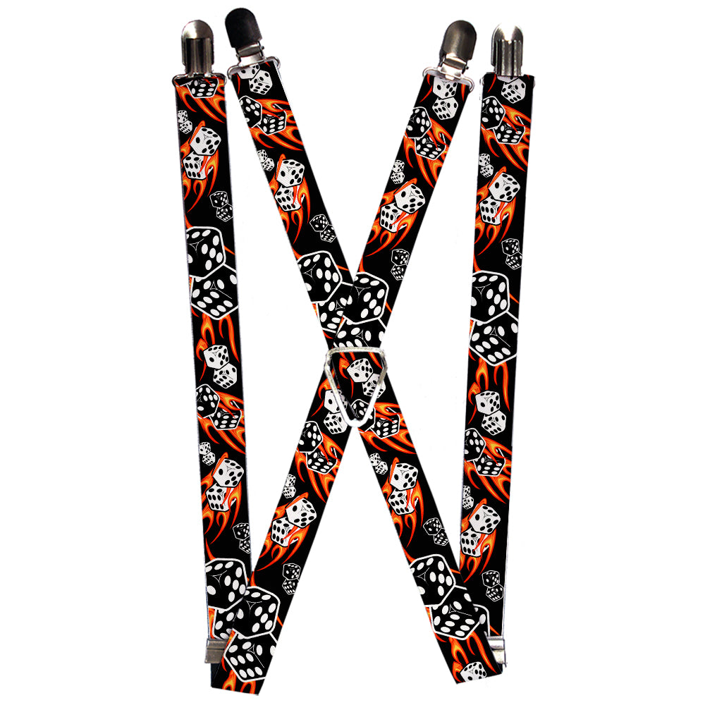 Suspenders - 1.0" - Flaming Dice Suspenders Buckle-Down   