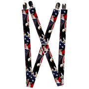 Suspenders - 1.0" - Flying Eagle/American Flag Suspenders Buckle-Down   