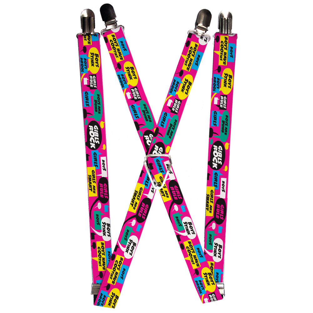 Suspenders - 1.0" - Girls Rule Bubbles Suspenders Buckle-Down   