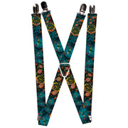 Suspenders - 1.0" - Honor CLOSE-UP Black Suspenders Buckle-Down   