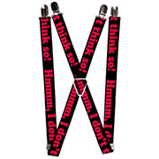 Suspenders - 1.0" - HMMM, I DON'T THINK SO! Black/Pink Suspenders Buckle-Down   