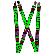 Suspenders - 1.0" - I "Heart" Zombies Suspenders Buckle-Down   