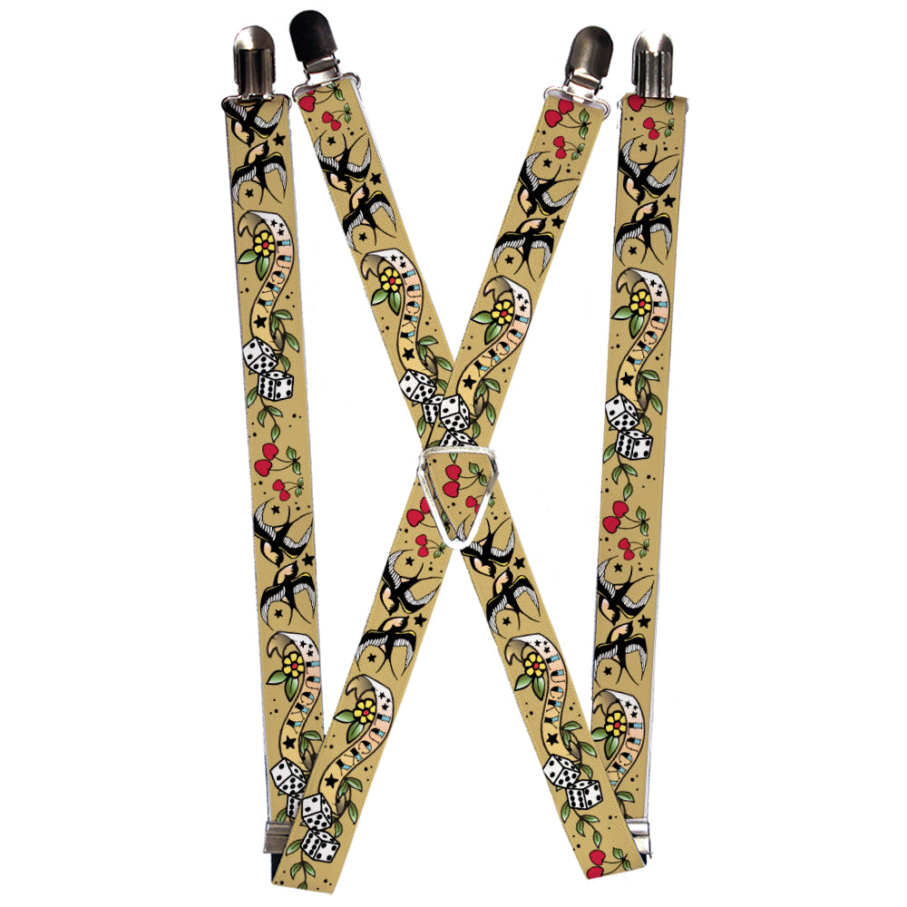 Suspenders - 1.0" - Lucky Tan Suspenders Buckle-Down   