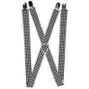 Suspenders - 1.0" - Mini Polka Dots Black/White Suspenders Buckle-Down   