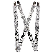 Suspenders - 1.0" - Mom & Dad Black/White Suspenders Buckle-Down   