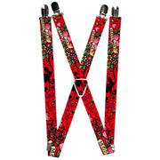 Suspenders - 1.0" - Mom & Dad Red Suspenders Buckle-Down   