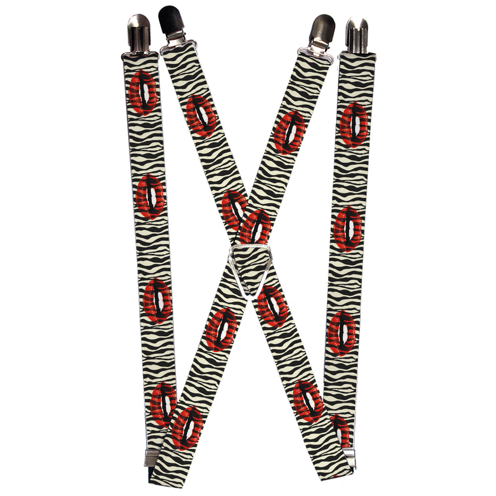 Suspenders - 1.0" - Mouth Zebra Suspenders Buckle-Down   