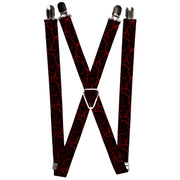 Suspenders - 1.0" - Marble Black/Red Suspenders Buckle-Down   