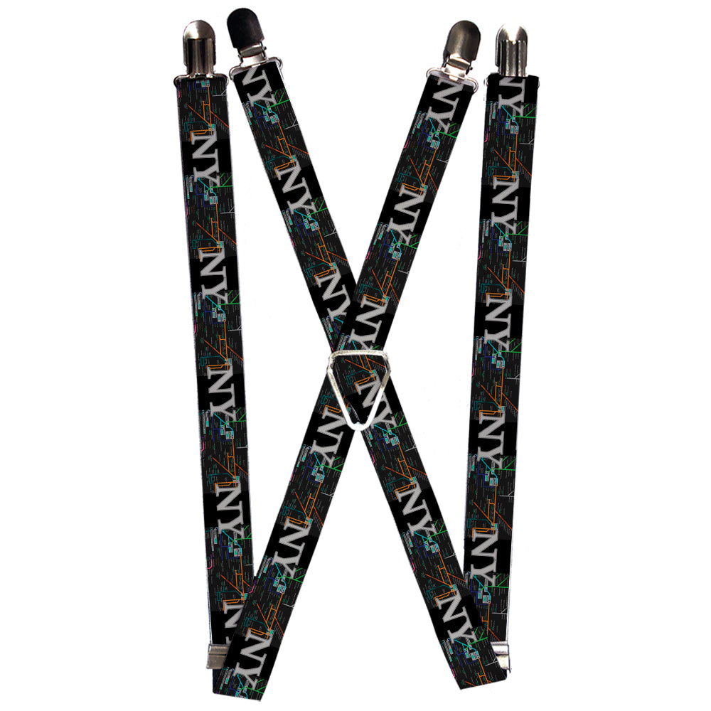 Suspenders - 1.0" - New York Subway Suspenders Buckle-Down   