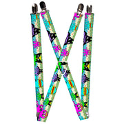 Suspenders - 1.0" - Octopus Superhero Cartoon Suspenders Buckle-Down   