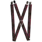 Suspenders - 1.0" - Owls in Trees Purple Suspenders Buckle-Down   