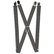 Suspenders - 1.0" - Owls Monogram Black/White Suspenders Buckle-Down   