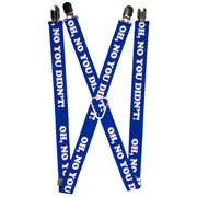 Suspenders - 1.0" - OH, NO YOU DIDN'T!!! Navy/Purple/White Suspenders Buckle-Down   