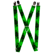 Suspenders - 1.0" - Palm Trees/Rings Greens/Blacks Suspenders Buckle-Down   