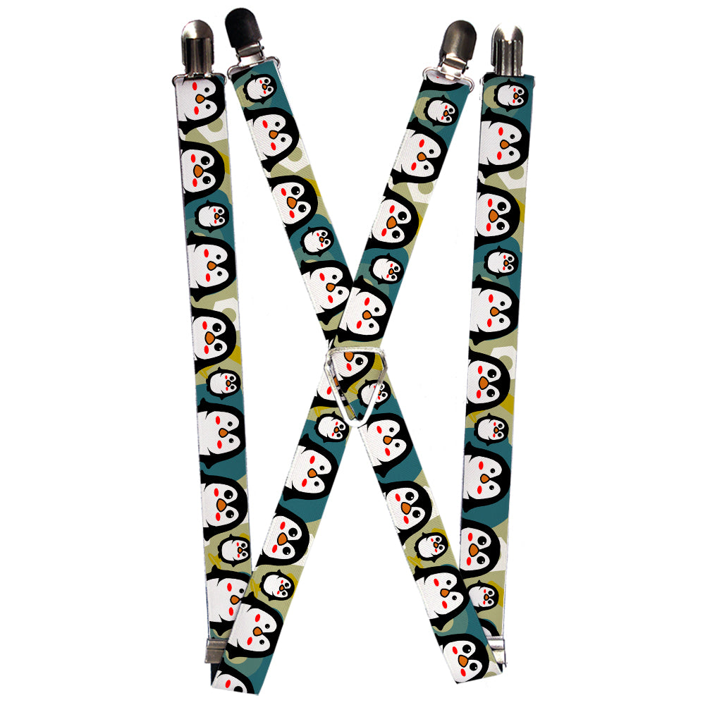 Suspenders - 1.0" - Penguin Cartoon Suspenders Buckle-Down   