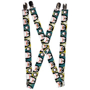 Suspenders - 1.0" - Penguin Cartoon Suspenders Buckle-Down   