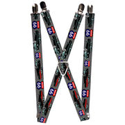 Suspenders - 1.0" - Route 66 Classics Gray Suspenders Buckle-Down   