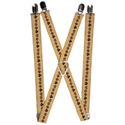 Suspenders - 1.0" - Suits Tan Stone Suspenders Buckle-Down   