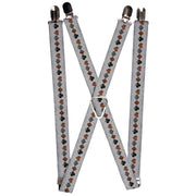 Suspenders - 1.0" - Suits Gray Stone Suspenders Buckle-Down   