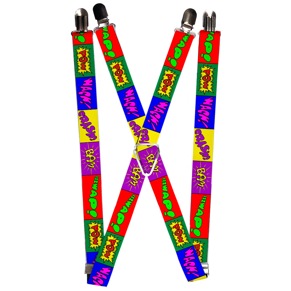 Suspenders - 1.0" - Sound Effect Blocks Multi Color Suspenders Buckle-Down   