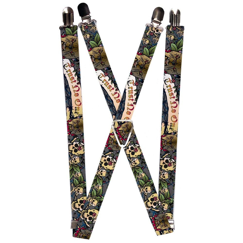 Suspenders - 1.0" - Trust No One Gray Suspenders Buckle-Down   